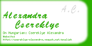 alexandra csereklye business card